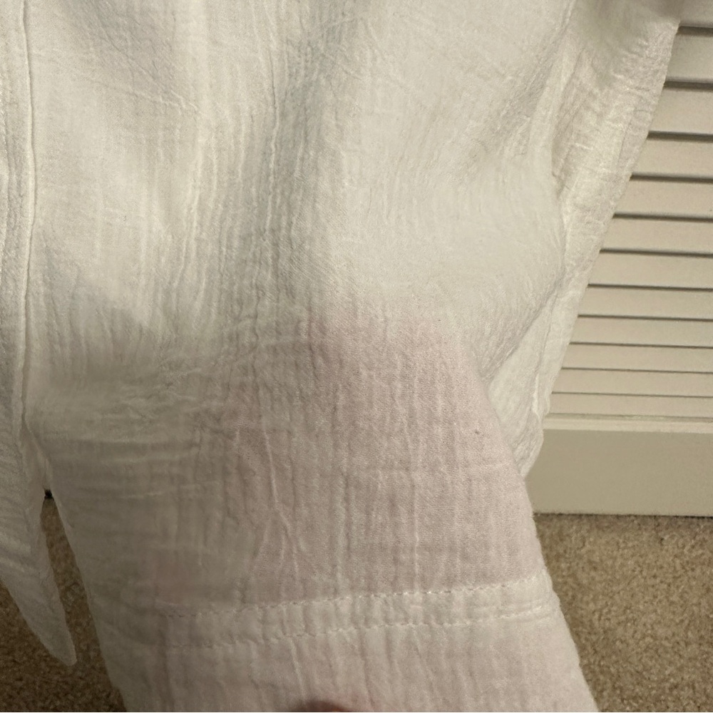 Fabletics Cotton White Button Down Shirt - image 5